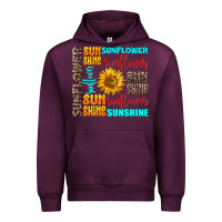 Mauve Wine sunflower sunshine Urban Hoodie - AdoDesignShop