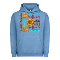 Pigment Pebble Blue sunflower sunshine Urban Hoodie - AdoDesignShop