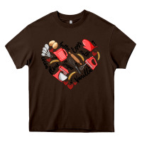 Chocolate Brown bake tools heart Heavy Core Tee - Artiststas