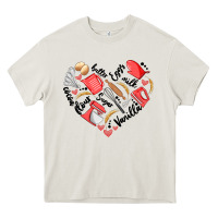 Cream bake tools heart Heavy Core Tee - Artiststas