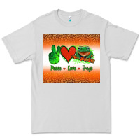 Dove Grey peace love frogs Premium Tee - Jasminsmagicworld