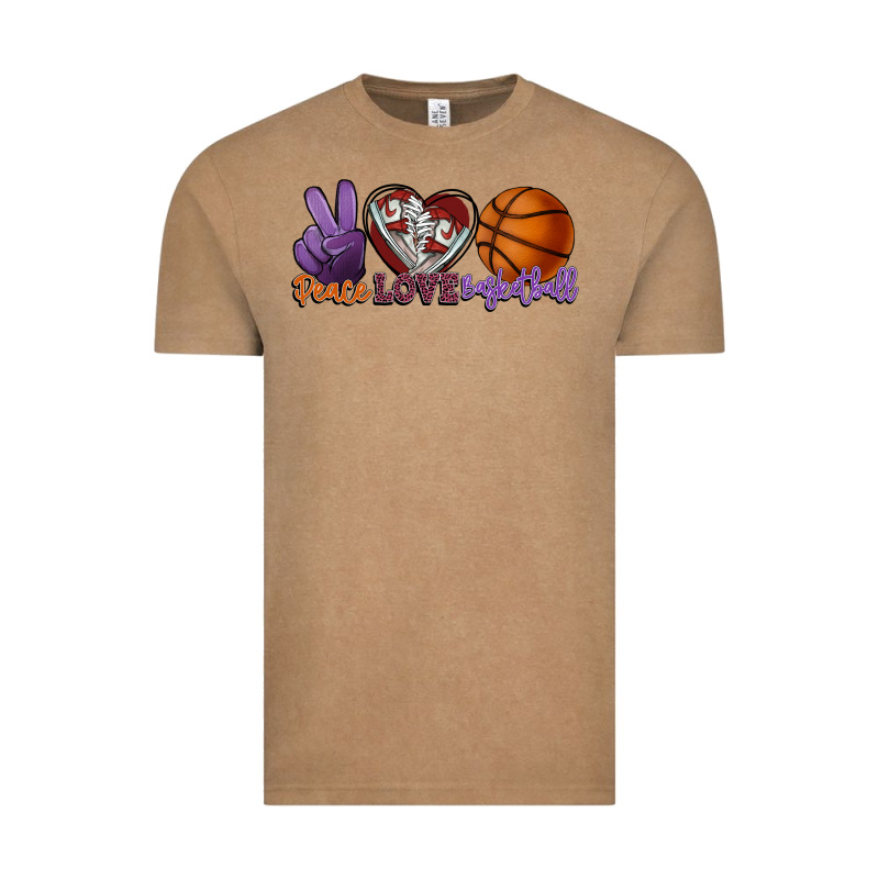 Peace Love Basketball Vintage Tee by HowdyJamesFarm | Teevron