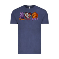 Vintage Denim Peace love Basketball Vintage Tee - HowdyJamesFarm