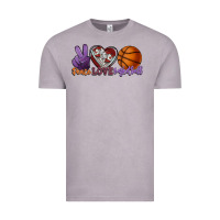 Vintage Zinc Peace love Basketball Vintage Tee - HowdyJamesFarm