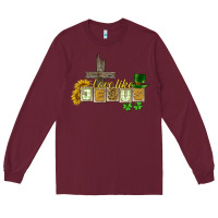 Burgundy Love like Jesus St. Patrick's Long Sleeve Tee - CowGirlArtShop