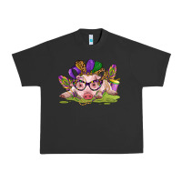 Pigment Black mardi gras pig Urban Heavy Tee - CowGirlArtShop