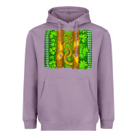 Lavender saint patricks horseshoe shamrock leopard glitter brushstroke Heavyweight Hoodie - Artiststas