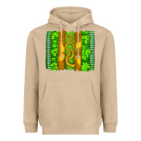 Mushroom saint patricks horseshoe shamrock leopard glitter brushstroke Heavyweight Hoodie - Artiststas