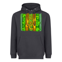 Smoke saint patricks horseshoe shamrock leopard glitter brushstroke Heavyweight Hoodie - Artiststas