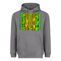 Storm saint patricks horseshoe shamrock leopard glitter brushstroke Heavyweight Hoodie - Artiststas