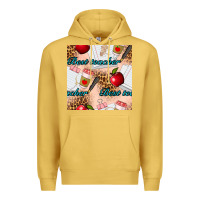 Antique Gold Best Teacher Seamless Pattern Premium Hoodie - BundleAndBundleShop