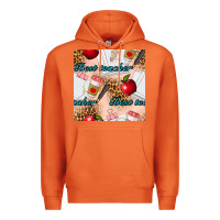 Carrot Best Teacher Seamless Pattern Premium Hoodie - BundleAndBundleShop