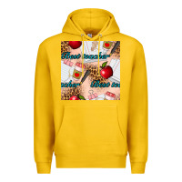 Lemon Best Teacher Seamless Pattern Premium Hoodie - BundleAndBundleShop