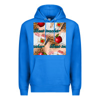 True Royal Best Teacher Seamless Pattern Premium Hoodie - BundleAndBundleShop