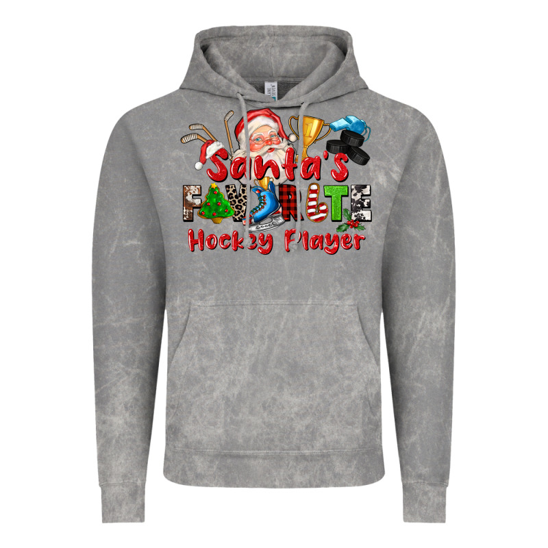 Santas Favorite Hockey Player Vintage Hoodie by CowGirlArtShop | Teevron