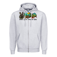 Peace Love Peacock Bass Zipper Hoodie | Teevron
