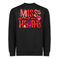 Black Mis Steal Your Heart Heavyweight Sweatshirt - CowhideDigitalArt
