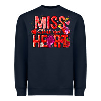 Navy Mis Steal Your Heart Heavyweight Sweatshirt - CowhideDigitalArt