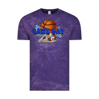 Cloud Purple game day basketball Vintage Tee - HowdyJamesFarm