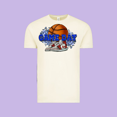 Game Day Basketball Vintage Tee Designed By Howdyjamesfarm