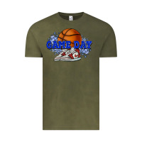 Vintage Olive game day basketball Vintage Tee - HowdyJamesFarm