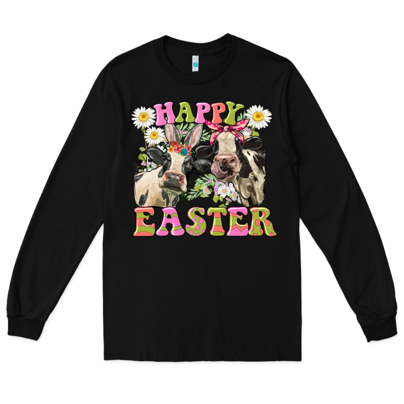 Happy Easter Heifers Easter Day Long Sleeve Tee by CowGirlArtShop | Teevron