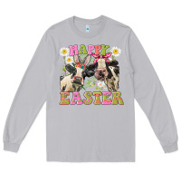 Moon Dust Happy Easter Heifers Easter Day Long Sleeve Tee - CowGirlArtShop