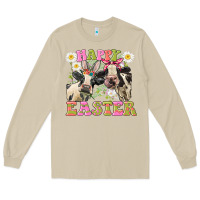 Mushroom Happy Easter Heifers Easter Day Long Sleeve Tee - CowGirlArtShop