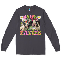Smoke Happy Easter Heifers Easter Day Long Sleeve Tee - CowGirlArtShop