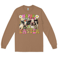 Toasted Coconut Happy Easter Heifers Easter Day Long Sleeve Tee - CowGirlArtShop