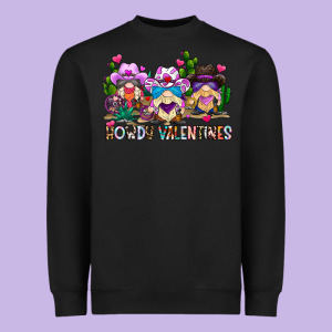Howdy Valentines Heavyweight Sweatshirt Designed By Cowhidedigitalart