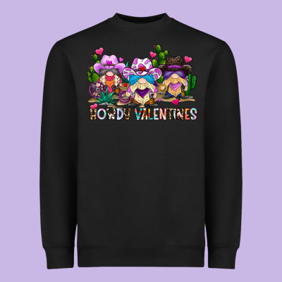 Howdy Valentines Heavyweight Sweatshirt Designed By Cowhidedigitalart