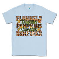 Dusty Blue Flannels Hayrides Pumpkins Classic Tee - texasbilliewilder