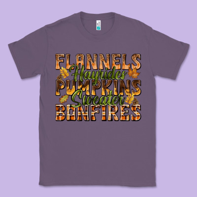 Flannels Hayrides Pumpkins Classic Tee Designed By Texasbilliewilder