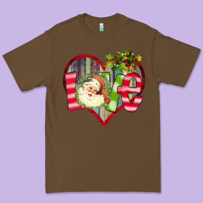 Love Christmas Santa Premium Tee Designed By Bettercallsaul
