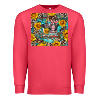 Cardinal baby pigs with leopard cowhide and sunflowers Premium Sweatshirt - Artiststas