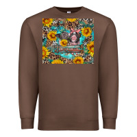 Chestnut baby pigs with leopard cowhide and sunflowers Premium Sweatshirt - Artiststas