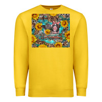 Lemon baby pigs with leopard cowhide and sunflowers Premium Sweatshirt - Artiststas