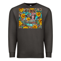Smoke baby pigs with leopard cowhide and sunflowers Premium Sweatshirt - Artiststas
