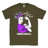 Army Green Domestic Violence Warrior Unbreakable Awareness Gift Classic Tee - minhPixels