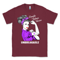 Burgundy Domestic Violence Warrior Unbreakable Awareness Gift Classic Tee - minhPixels