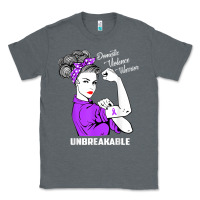 Charcoal Heather Domestic Violence Warrior Unbreakable Awareness Gift Classic Tee - minhPixels