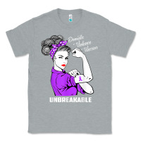 Heather Grey Domestic Violence Warrior Unbreakable Awareness Gift Classic Tee - minhPixels