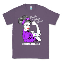 Lavender Domestic Violence Warrior Unbreakable Awareness Gift Classic Tee - minhPixels