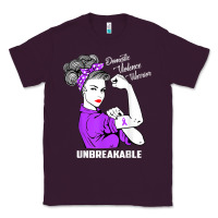 Plum Domestic Violence Warrior Unbreakable Awareness Gift Classic Tee - minhPixels