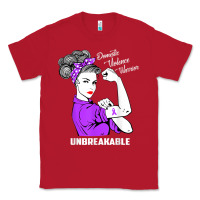 Red Domestic Violence Warrior Unbreakable Awareness Gift Classic Tee - minhPixels