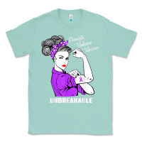 Seafoam Domestic Violence Warrior Unbreakable Awareness Gift Classic Tee - minhPixels