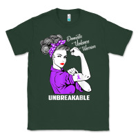 Sports Green Domestic Violence Warrior Unbreakable Awareness Gift Classic Tee - minhPixels