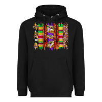 Black mardi gras cake fleur de lis crawfish brushstrokes Heavyweight Hoodie - Artiststas