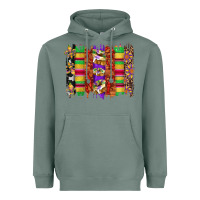 Sage mardi gras cake fleur de lis crawfish brushstrokes Heavyweight Hoodie - Artiststas